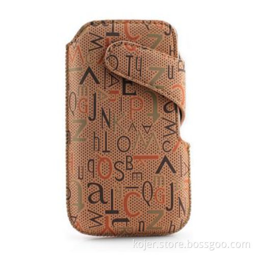 Leather Case for iPhone 4 with Velcro Strap Closure, Fine Workmanship in Sewing